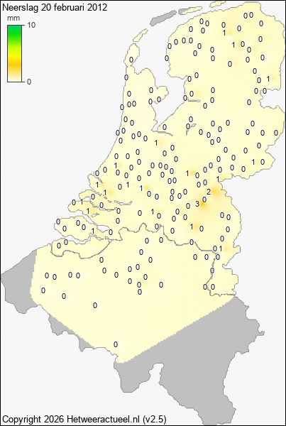 Neerslag 20 februari 2012