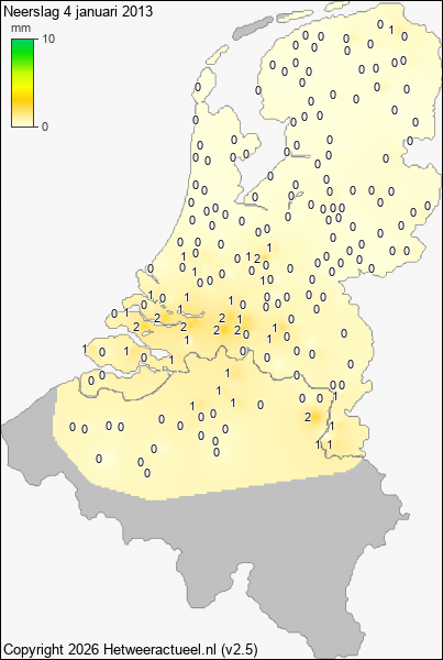 Neerslag 4 januari 2013