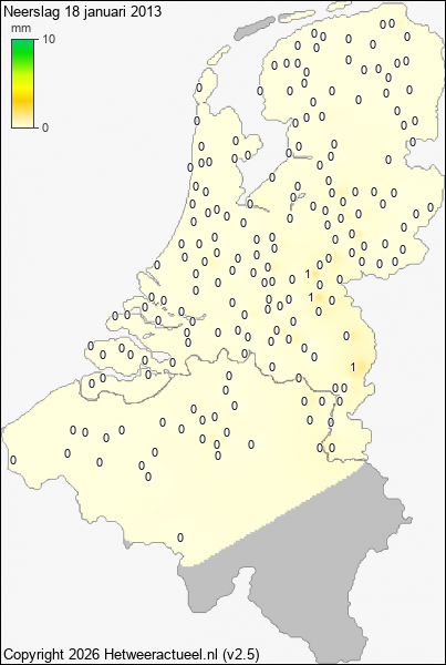 Neerslag 18 januari 2013