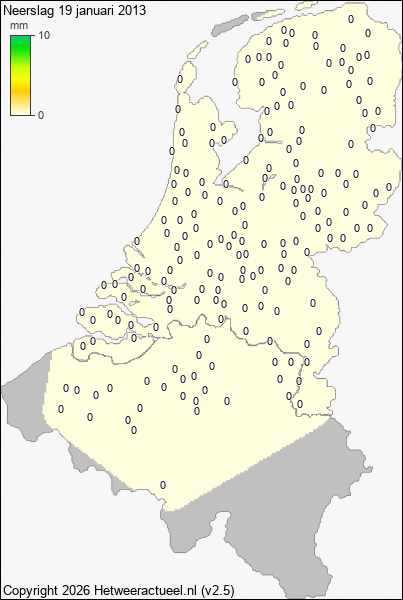 Neerslag 19 januari 2013