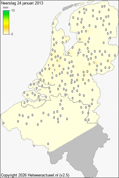 Neerslag 24 januari 2013