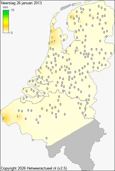 Neerslag 26 januari 2013
