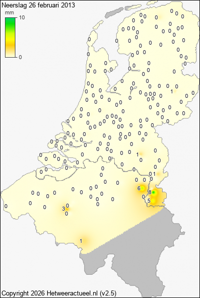 Neerslag 26 februari 2013