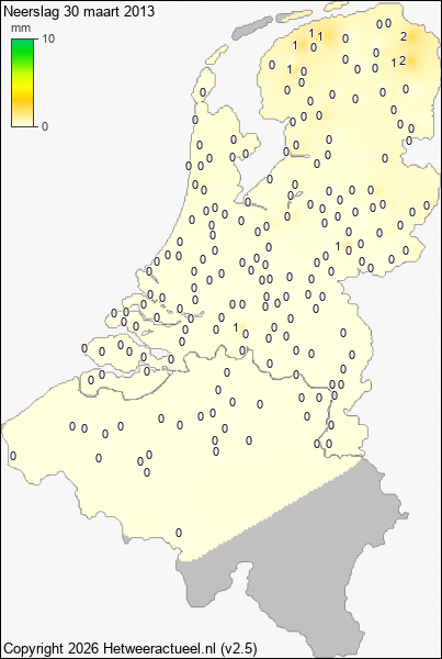 Neerslag 30 maart 2013