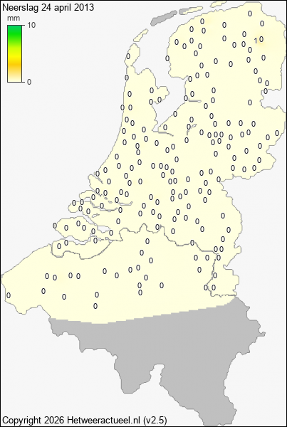 Neerslag 24 april 2013