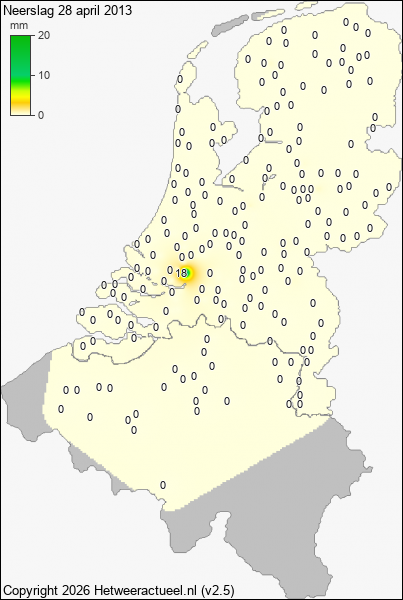 Neerslag 28 april 2013