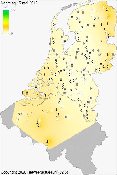 Neerslag 15 mei 2013