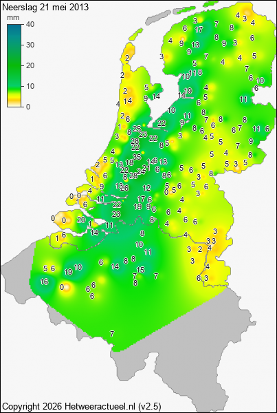 Neerslag 21 mei 2013