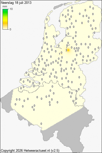 Neerslag 18 juli 2013