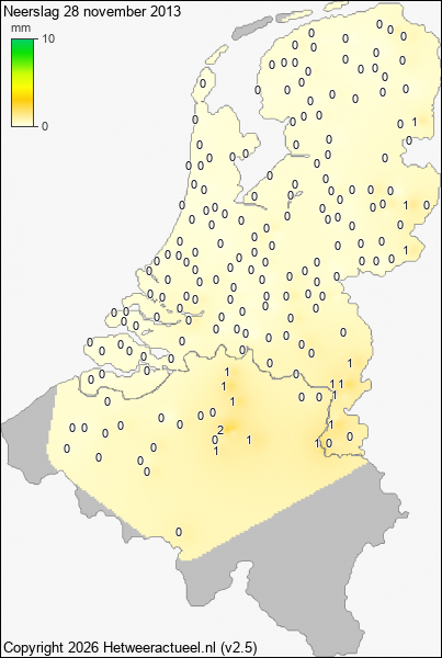Neerslag 28 november 2013