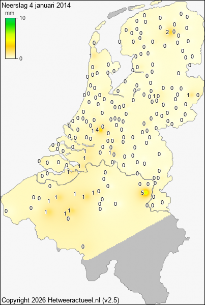 Neerslag 4 januari 2014
