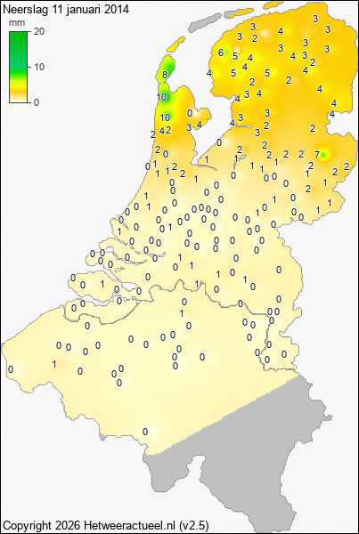 Neerslag 11 januari 2014