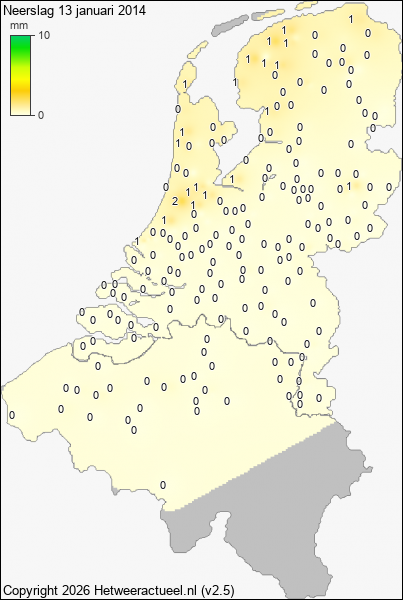 Neerslag 13 januari 2014