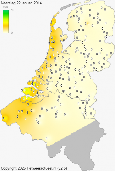 Neerslag 22 januari 2014