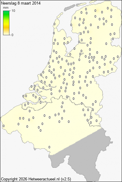 Neerslag 8 maart 2014