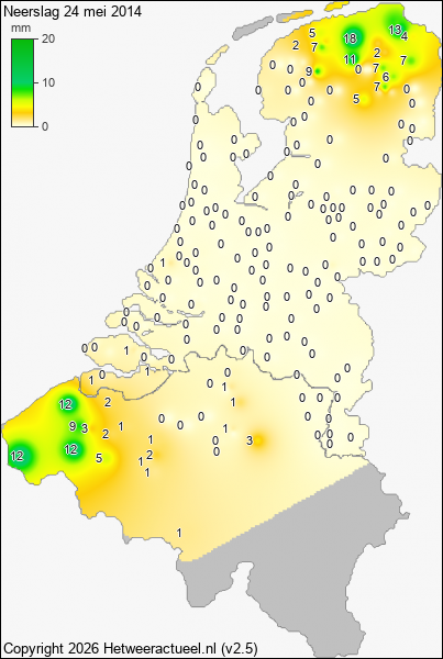 Neerslag 24 mei 2014