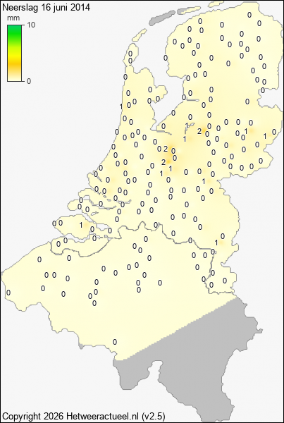 Neerslag 16 juni 2014