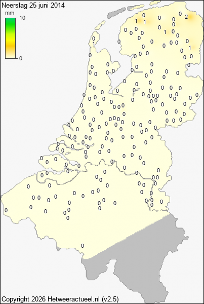 Neerslag 25 juni 2014