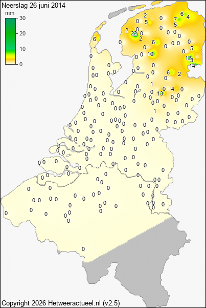 Neerslag 26 juni 2014