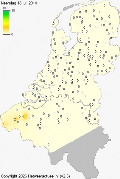Neerslag 18 juli 2014