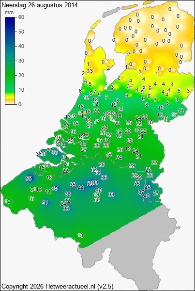 Neerslag 26 augustus 2014