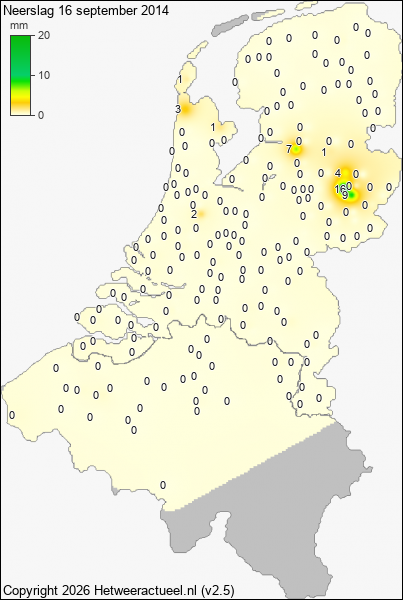Neerslag 16 september 2014