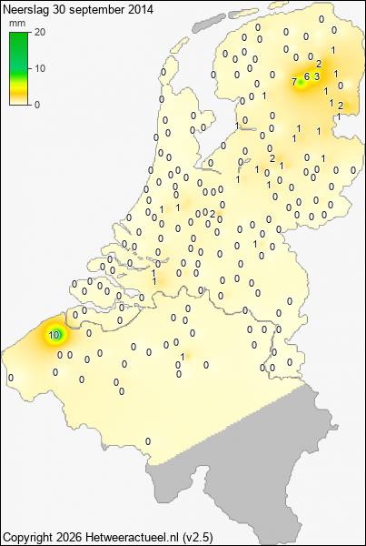 Neerslag 30 september 2014