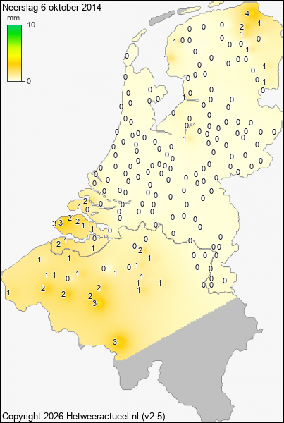 Neerslag 6 oktober 2014