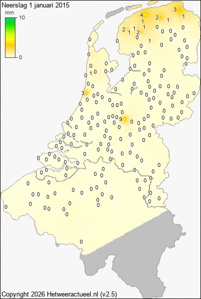 Neerslag 1 januari 2015