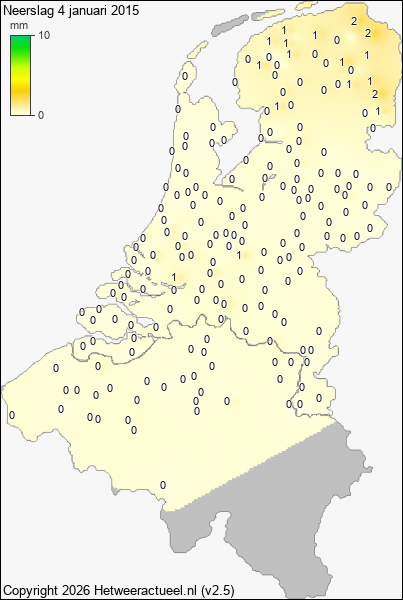 Neerslag 4 januari 2015