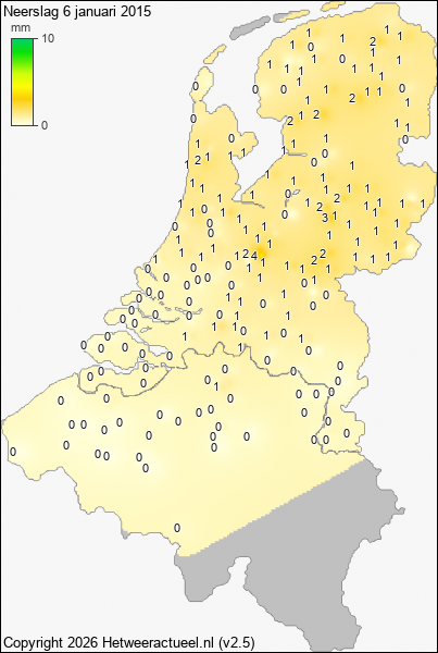 Neerslag 6 januari 2015