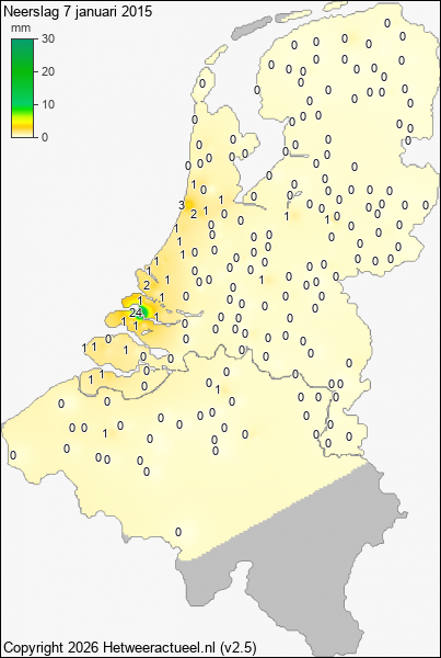 Neerslag 7 januari 2015