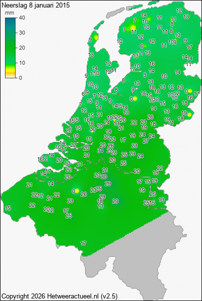 Neerslag 8 januari 2015