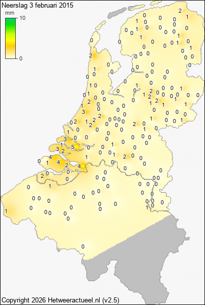 Neerslag 3 februari 2015