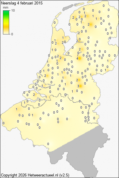 Neerslag 4 februari 2015