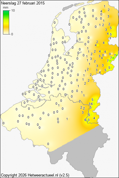 Neerslag 27 februari 2015