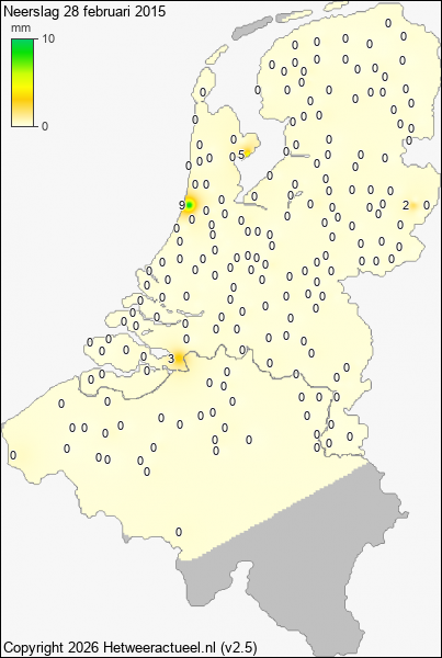 Neerslag 28 februari 2015