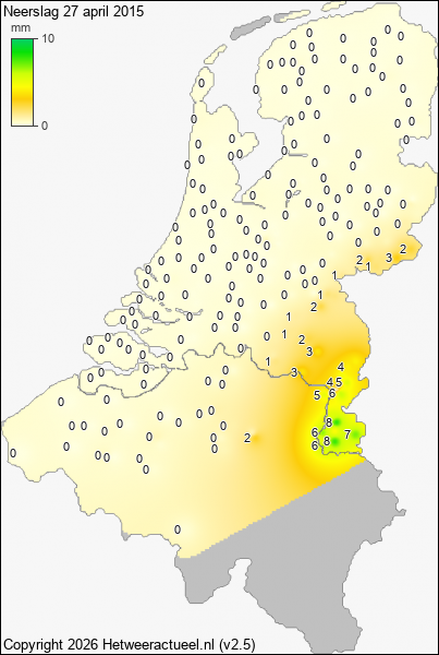 Neerslag 27 april 2015