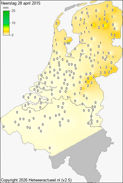 Neerslag 28 april 2015