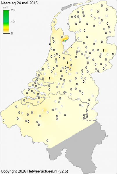 Neerslag 24 mei 2015