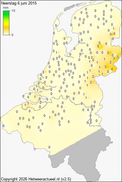 Neerslag 6 juni 2015