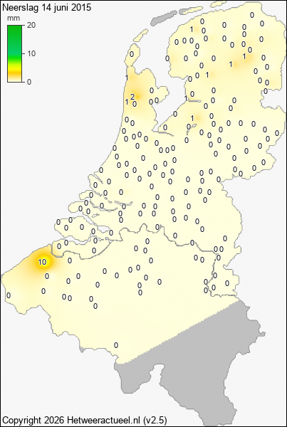 Neerslag 14 juni 2015