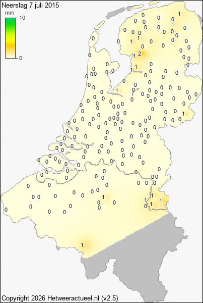 Neerslag 7 juli 2015