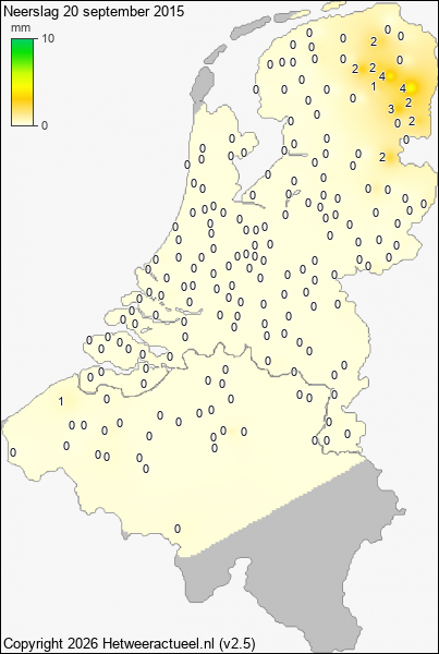 Neerslag 20 september 2015
