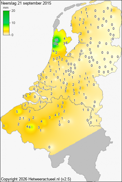 Neerslag 21 september 2015
