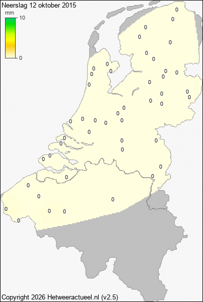 Neerslag 12 oktober 2015