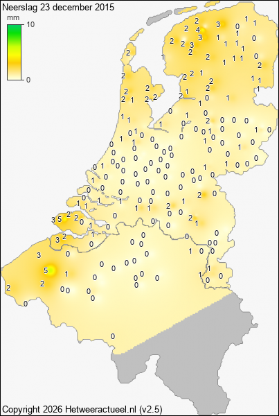 Neerslag 23 december 2015