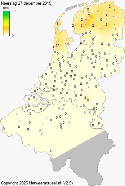 Neerslag 27 december 2015