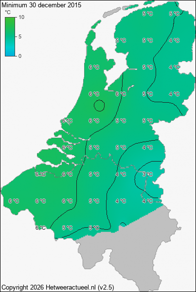 Minimum temperatuur 30 december 2015