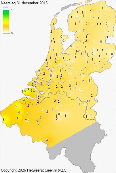 Neerslag 31 december 2015